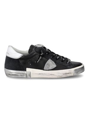 Sneaker bassa Prsx nero e argento PHILIPPE MODEL | PRLDMA01.